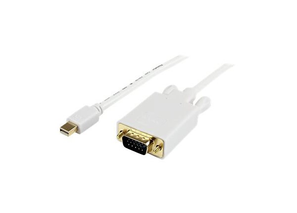 StarTech.com 10ft Mini DisplayPort to VGA Adapter Cable mDP to VGA - White
