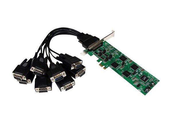 StarTech.com 8 Port PCIe RS232/422/485 Serial Card - 4x RS232 4x RS422/RS485 - serial adapter