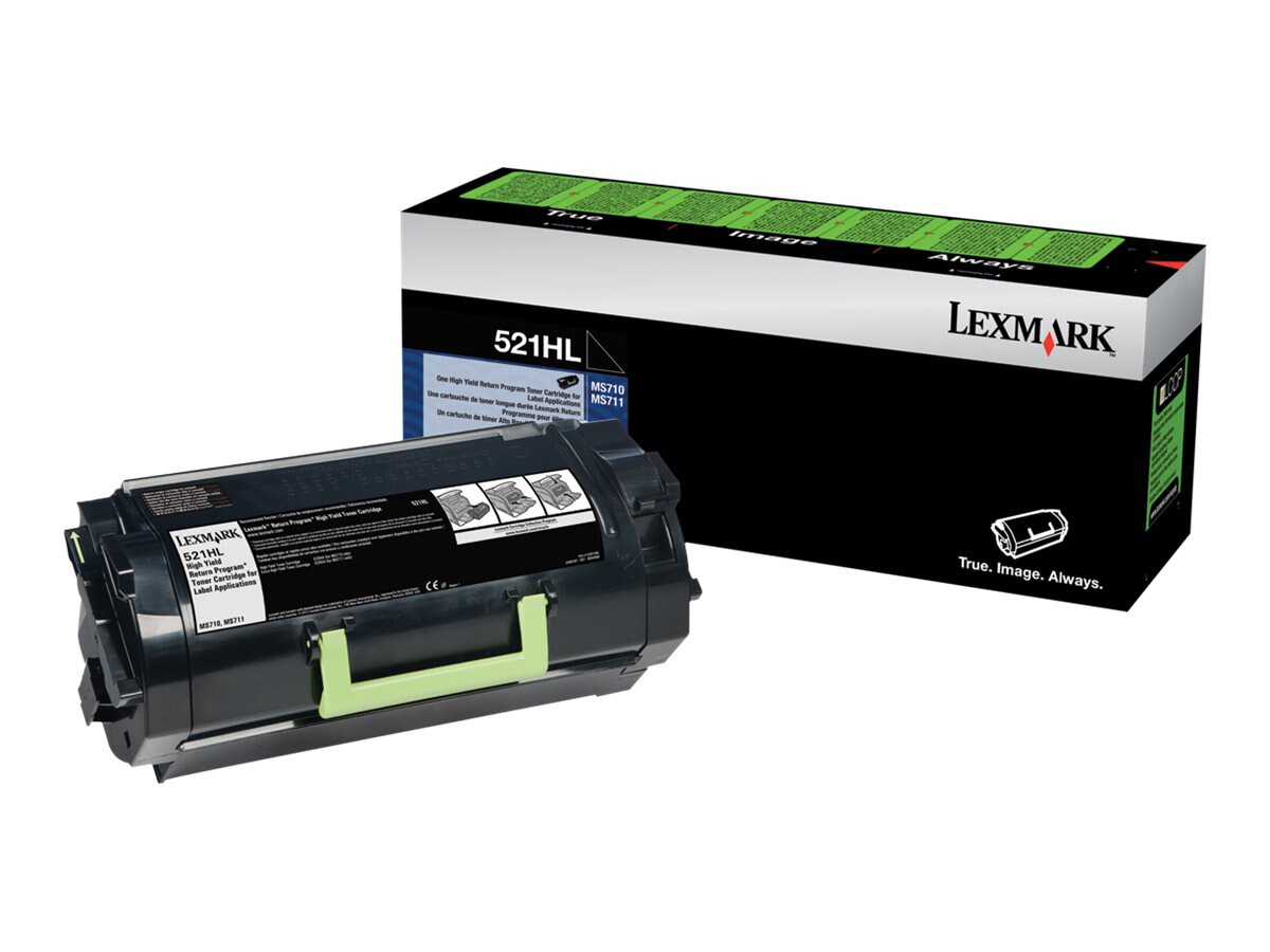 Lexmark 521HL - High Yield - black - original - toner cartridge - LCCP, LRP