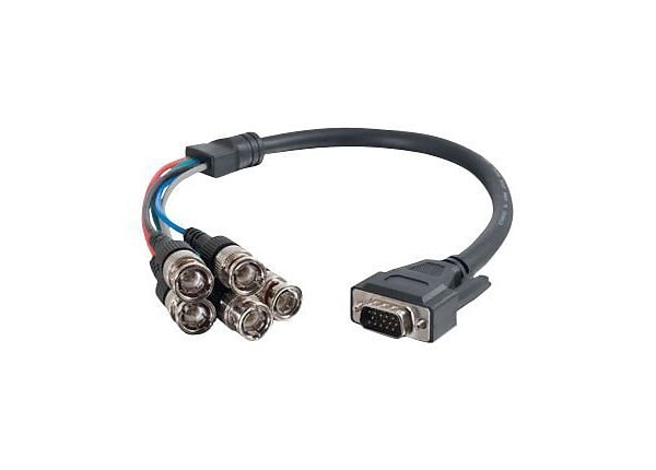 C2G Premium VGA Male to RGBHV (5-BNC) Male Video Cable - VGA cable - 1.5 ft