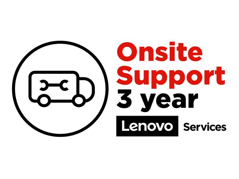 Lenovo Onsite Upgrade - contrat de maintenance prolongé - 3 années - sur site