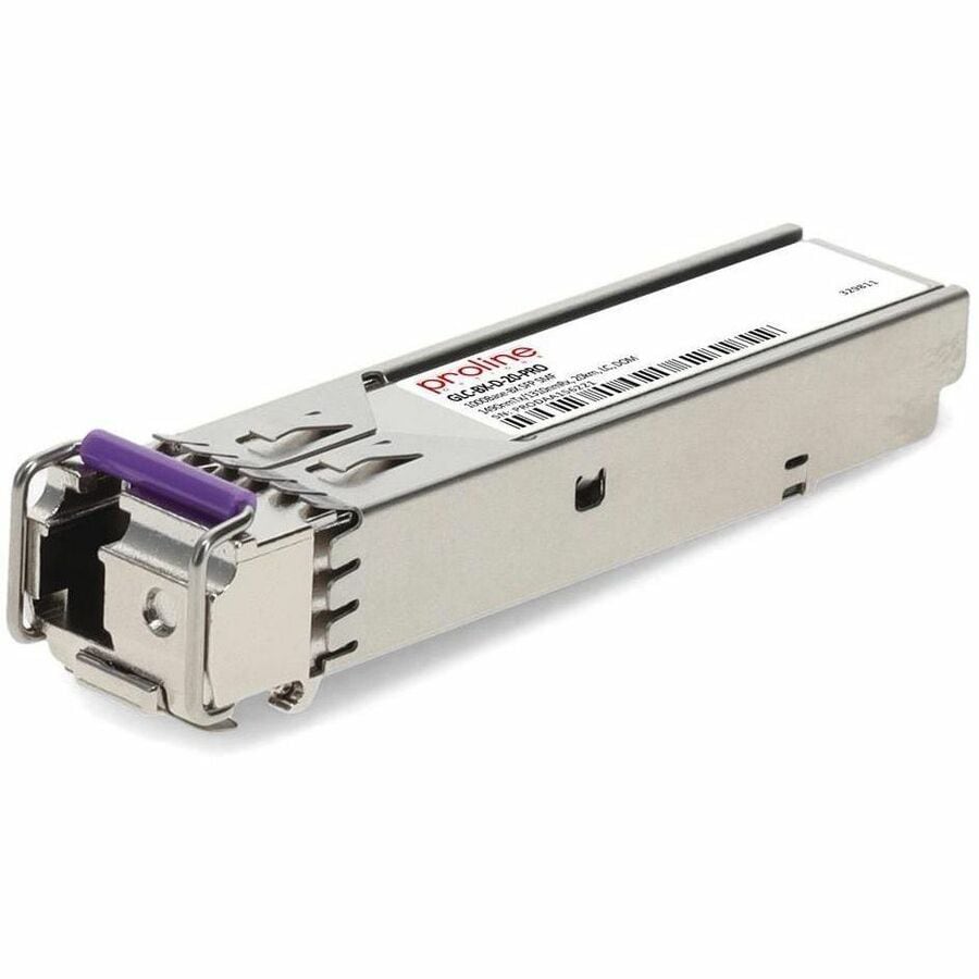 Proline Cisco® GLC-BX-D Compatible TAA 1000Base-BX SFP Transceiver (SMF, 1490nmTx/1310nmRx, 20km, LC, DOM)