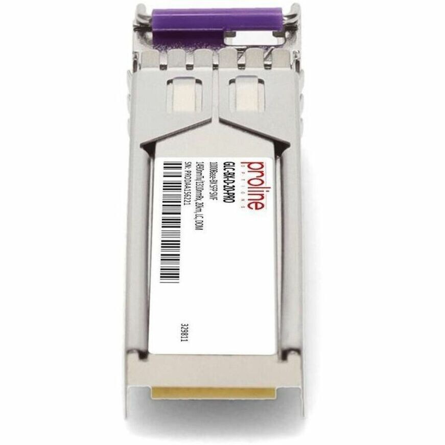 Thumbnail 5 of 9 for Proline Cisco® GLC-BX-D Compatible TAA 1000Base-BX SFP Transceiver (SMF, 1490nmTx/1310nmRx, 20km, LC, DOM)