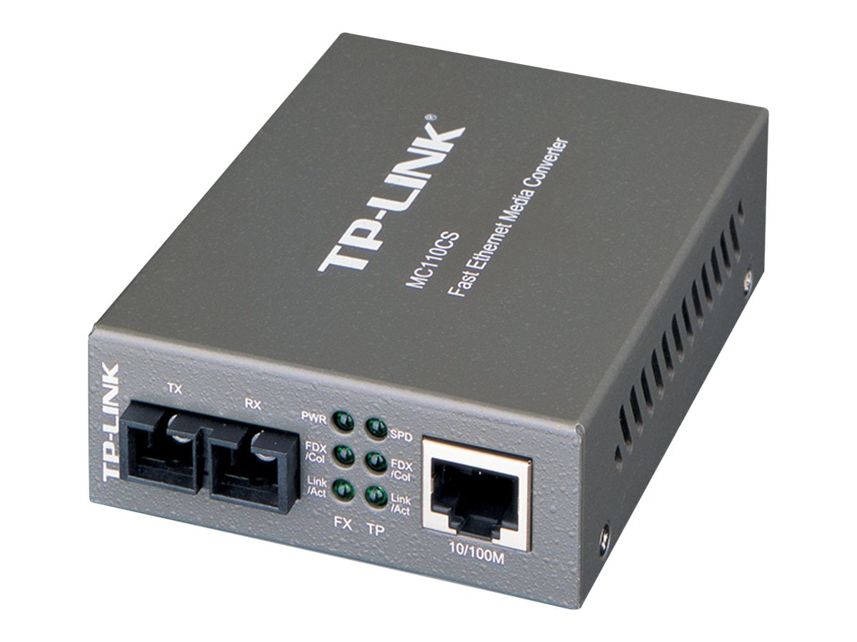 TP-LINK MC110CS - Fast Ethernet SFP to RJ45 Fiber Media Converter