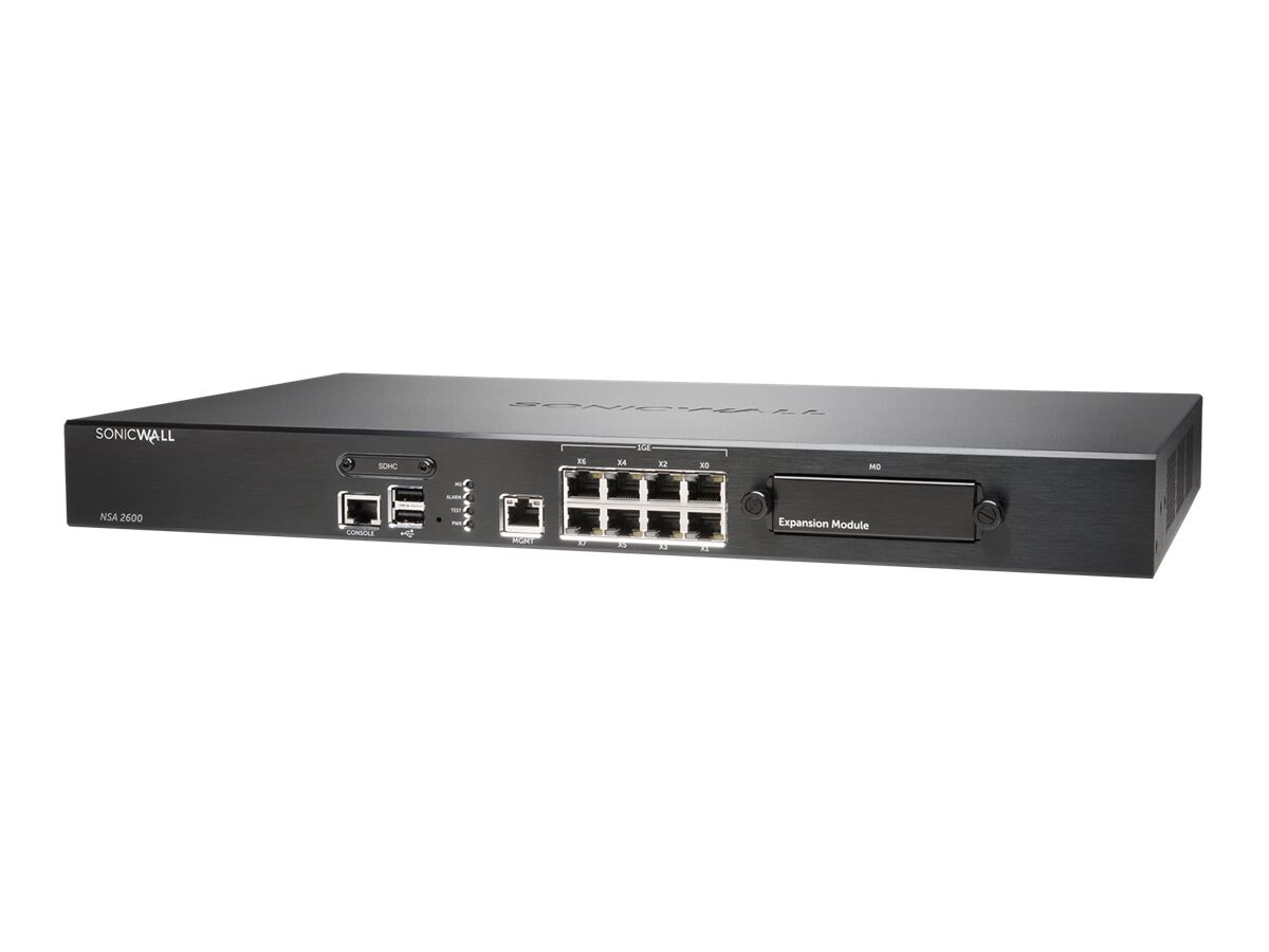 SonicWall NSA 2600 - security appliance - with 2 years SonicWALL Comprehensive Gateway Security Suite
