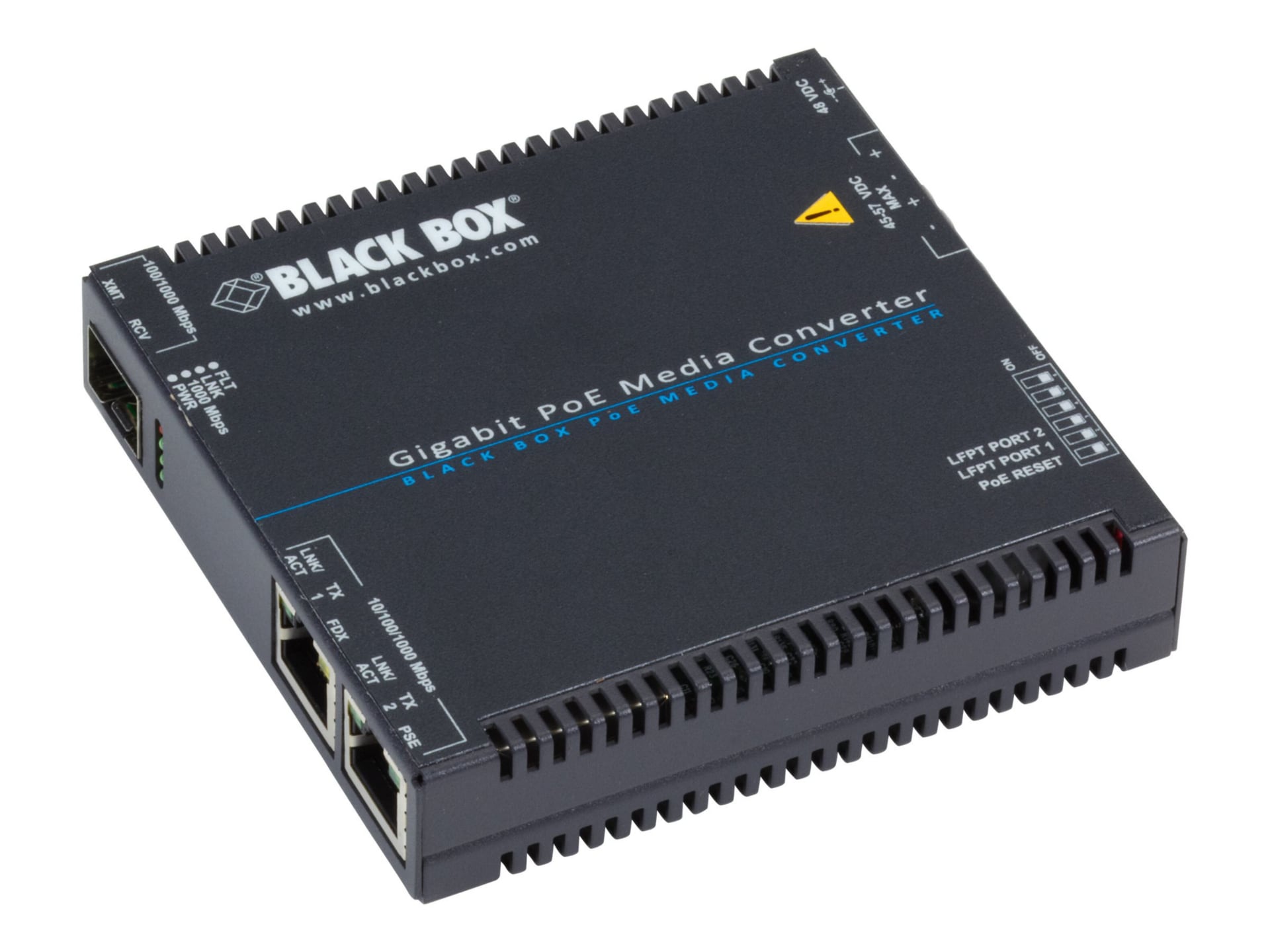 Black Box - fiber media converter - 10Mb LAN, 100Mb LAN, 1GbE - TAA Compliant