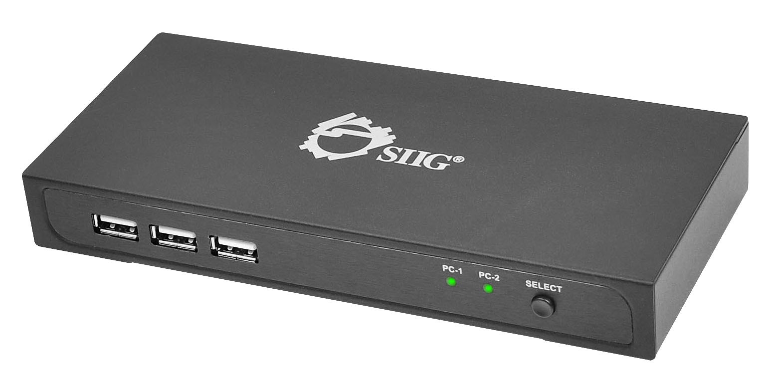 SIIG DisplayPort 2-Port KVM Switch - KVM / audio / USB switch - 2 ports