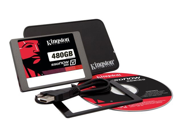 Kingston SSDNow V300 Notebook Upgrade Kit - solid state drive - 480 GB - SATA 6Gb/s