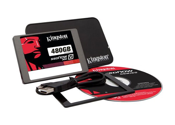 Kingston SSDNow V300 Notebook Upgrade Kit - solid state drive - 480 GB - SATA 6Gb/s