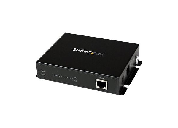 StarTech.com 5 Port Unmanaged Industrial Gigabit PoE Switch with 4 Power over Ethernet ports - switch - 5 ports -