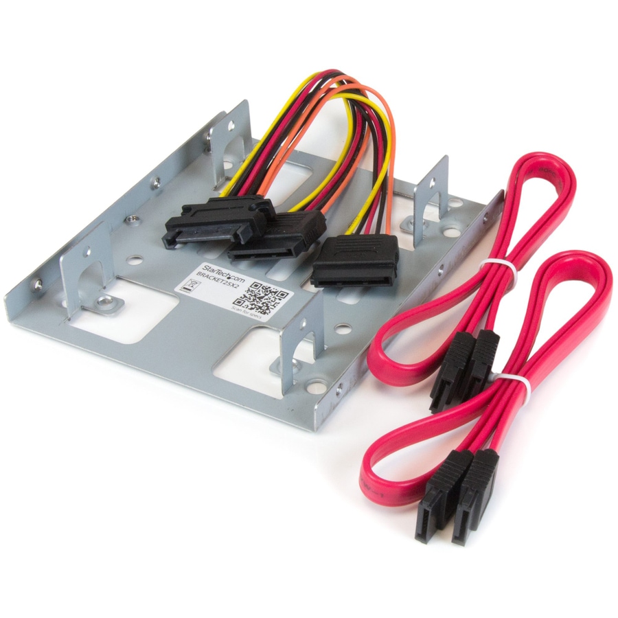 Thumbnail 4 of 8 for StarTech.com Dual 2.5" to 3.5" HDD Bracket for SATA Hard Drives, 2 Drive 2.5" to 3.5" Bracket for Mounting Bay, TAA