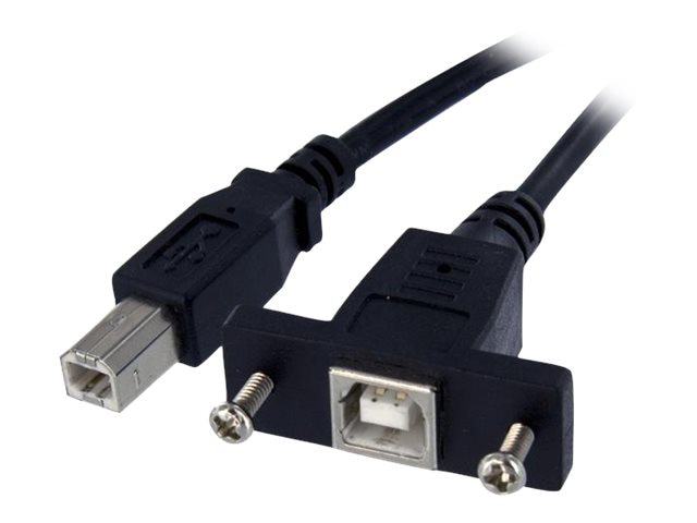 StarTech.com 3 ft Panel Mount USB Cable B to B - F/M-Panel Mount USB Cable