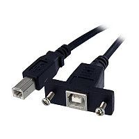 StarTech.com 3 ft Panel Mount USB Cable B to B - F/M-Panel Mount USB Cable