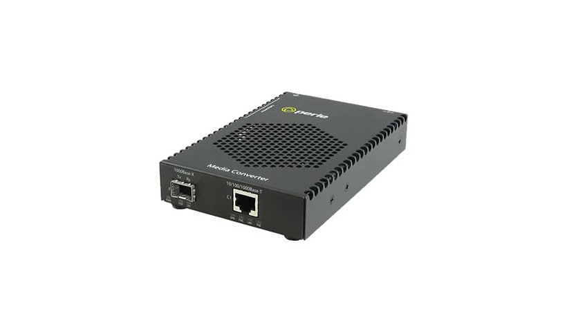 Perle S-1110P-SFP - fiber media converter - 10Mb LAN, 100Mb LAN, GigE