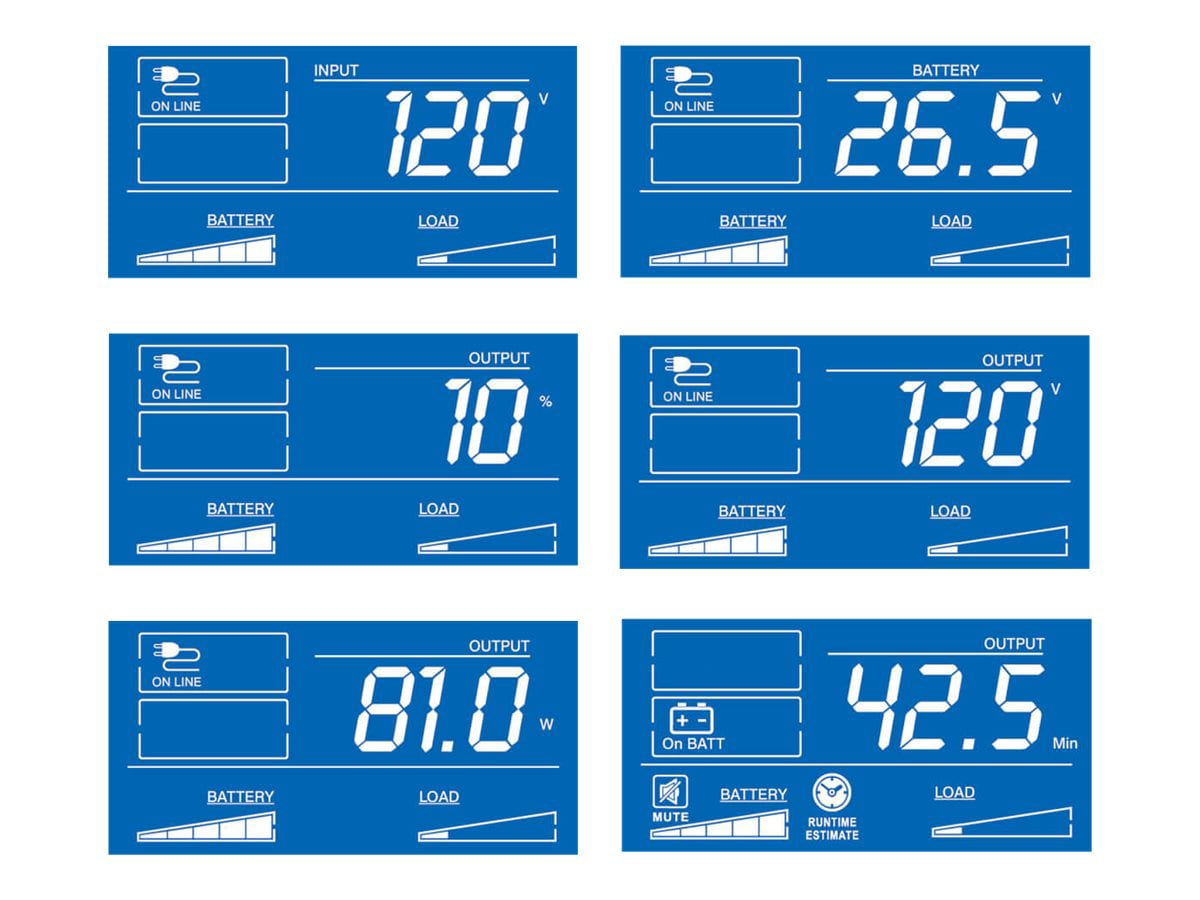 Thumbnail 7 of 7 for Eaton Tripp Lite Series UPS Smart 1500VA 900W Tower AVR LCD 230V USB C13 - UPS - 900 Watt - 1500 VA