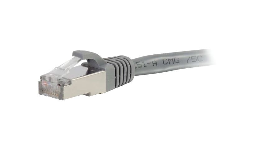 C2G 10ft Cat6a Snagless Shielded (STP) Ethernet Cable - Cat6a Network Patch Cable - PoE - Gray
