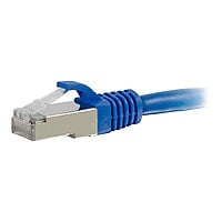 C2G 7ft Cat6a Snagless Shielded (STP) Ethernet Cable - Cat6a Network Patch Cable - PoE - Blue