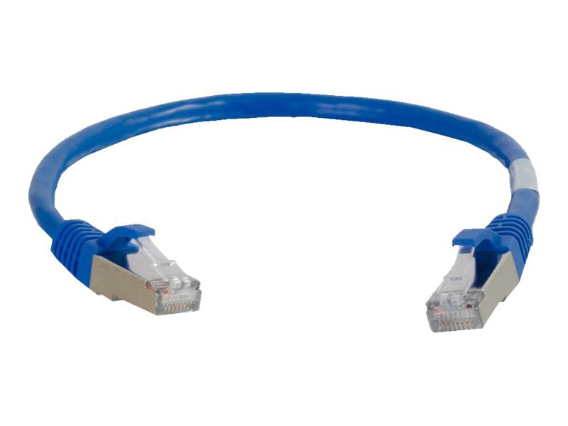 C2G 10ft Cat6a Snagless Shielded (STP) Ethernet Cable - Cat6a Network Patch Cable - PoE - Blue