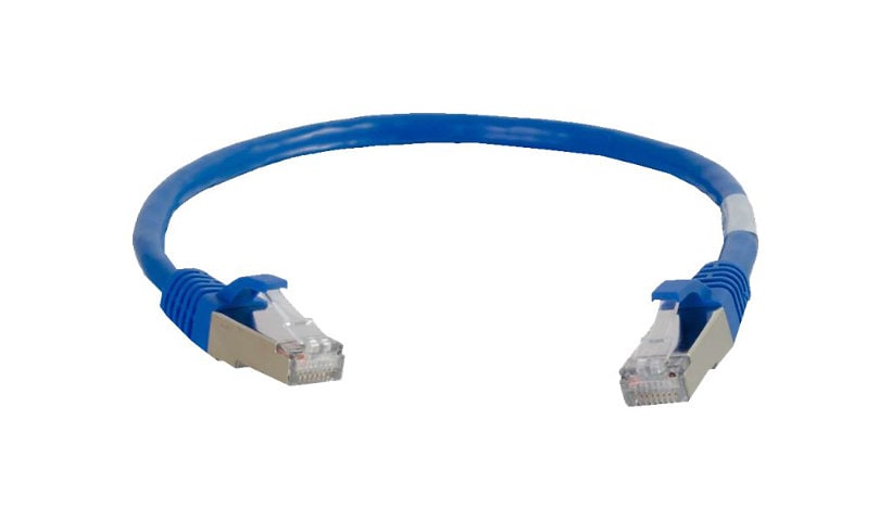 C2G 10ft Cat6a Snagless Shielded (STP) Ethernet Cable - Cat6a Network Patch Cable - PoE - Blue