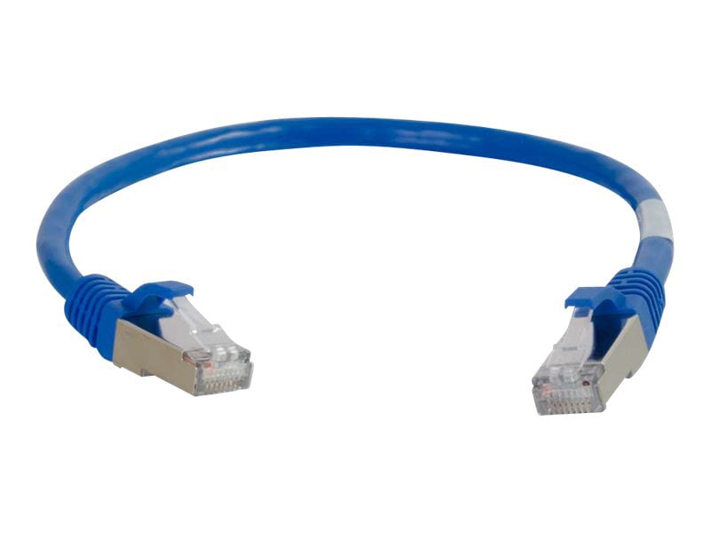 C2G 15ft Cat6a Snagless Shielded (STP) Ethernet Cable - Cat6a Network Patch Cable - PoE - Blue