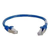 C2G 20ft Cat6a Snagless Shielded (STP) Ethernet Cable - Cat6a Network Patch Cable - PoE - Blue