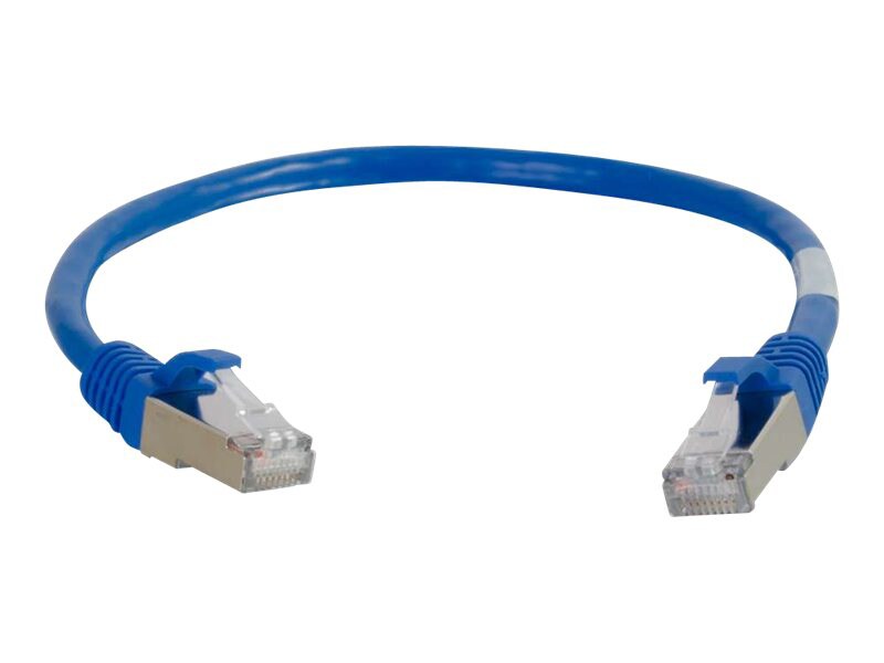 C2G 25ft Cat6a Snagless Shielded (STP) Ethernet Cable - Cat6a Network Patch Cable - PoE - Blue