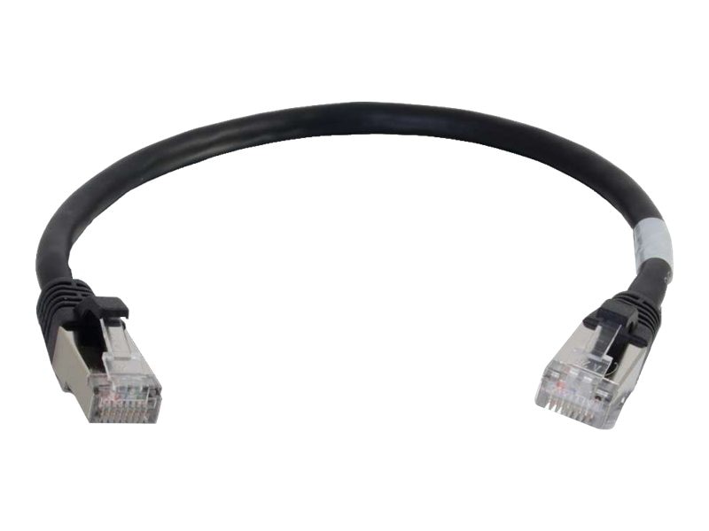 C2G 2ft Cat6a Snagless Shielded (STP) Network Patch Ethernet Cable Black -