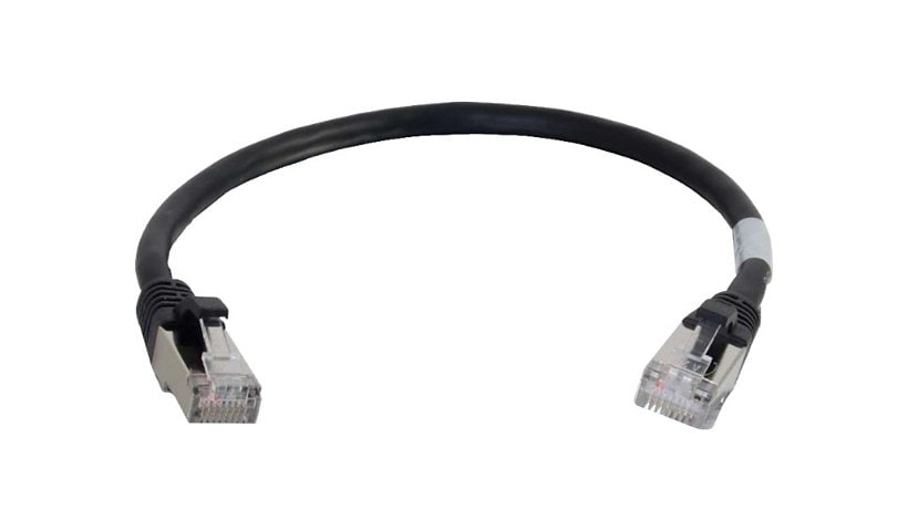 C2G 2ft Cat6a Snagless Shielded (STP) Network Patch Ethernet Cable Black -