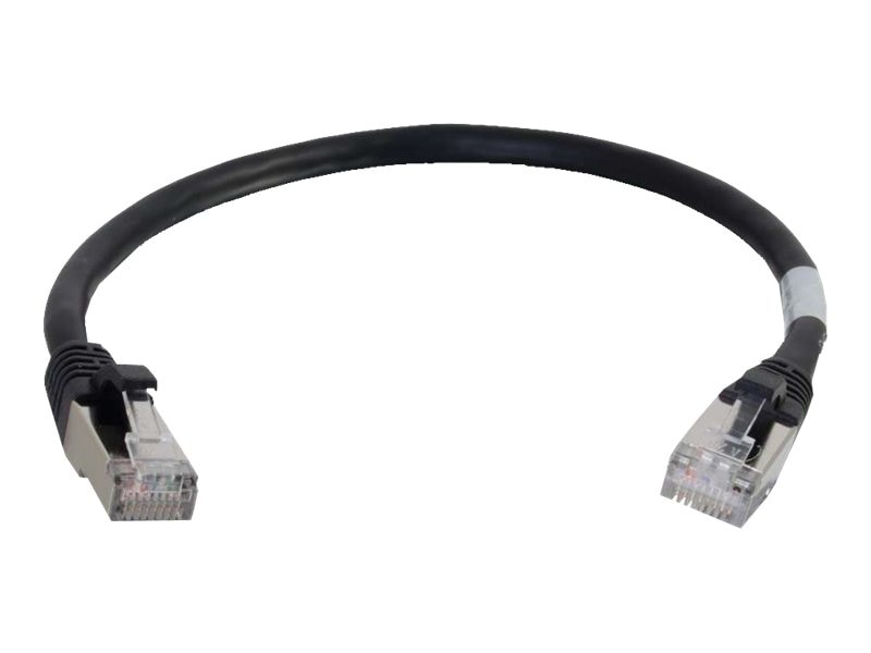C2G 15ft Cat6a Snagless Shielded (STP) Ethernet Cable - Cat6a Network Patch Cable - PoE - Black