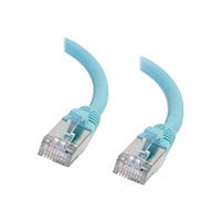 C2G 4ft Cat6a Snagless Shielded (STP) Ethernet Cable - Cat6a Network Patch Cable - PoE - Aqua