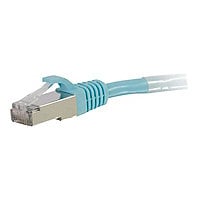 C2G 7ft Cat6a Snagless Shielded (STP) Ethernet Cable - Cat6a Network Patch Cable - Aqua