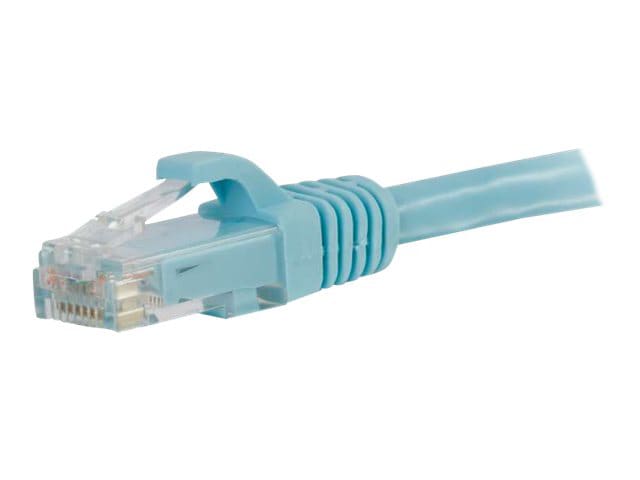 C2G 1ft Cat6a Snagless Unshielded (UTP) Network Patch Ethernet Cable-Aqua -