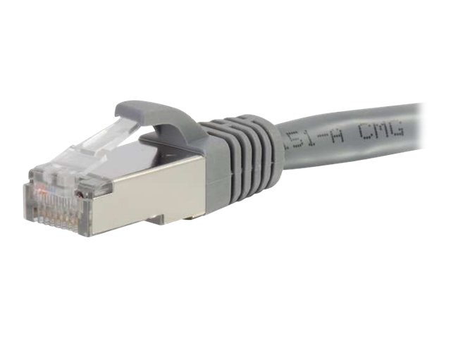 C2G 10ft Cat6 Snagless Shielded (STP) Ethernet Cable - Cat6 Network Patch Cable - PoE - Gray