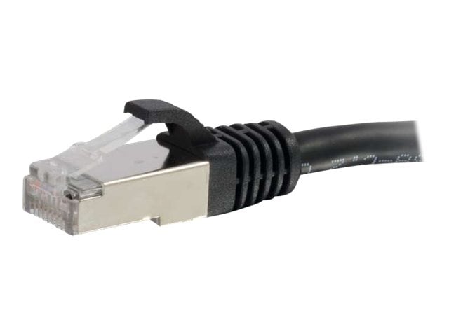 C2G 1ft Cat6 Snagless Shielded (STP) Ethernet Cable - Cat6 Network Patch Cable - PoE - Black