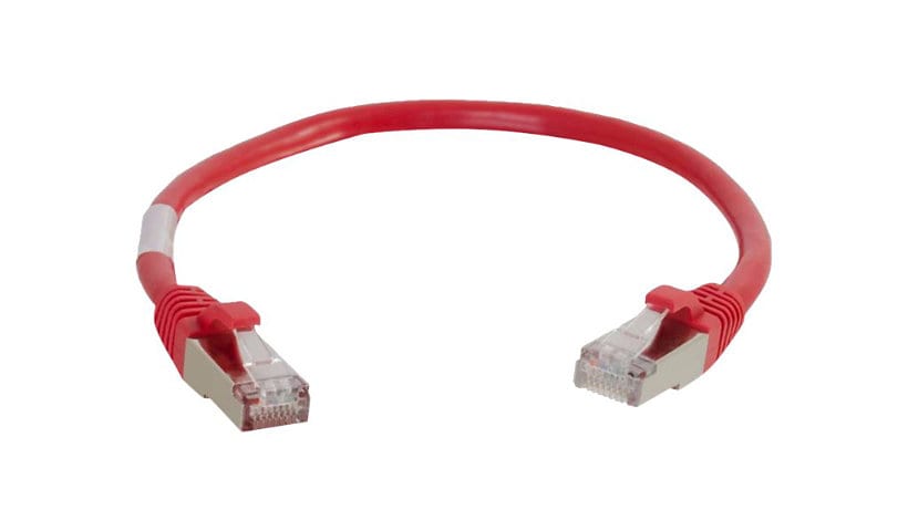 C2G 1ft Cat6 Snagless Shielded (STP) Ethernet Cable - Cat6 Network Patch Cable - PoE - Red
