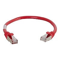 C2G 12ft Cat6 Snagless Shielded (STP) Ethernet Cable - Cat6 Network Patch Cable - PoE - Red
