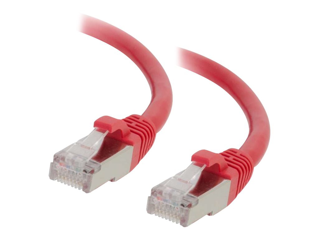 C2G 35ft Cat6 Snagless Shielded (STP) Ethernet Cable - Cat6 Network Patch Cable - PoE - Red