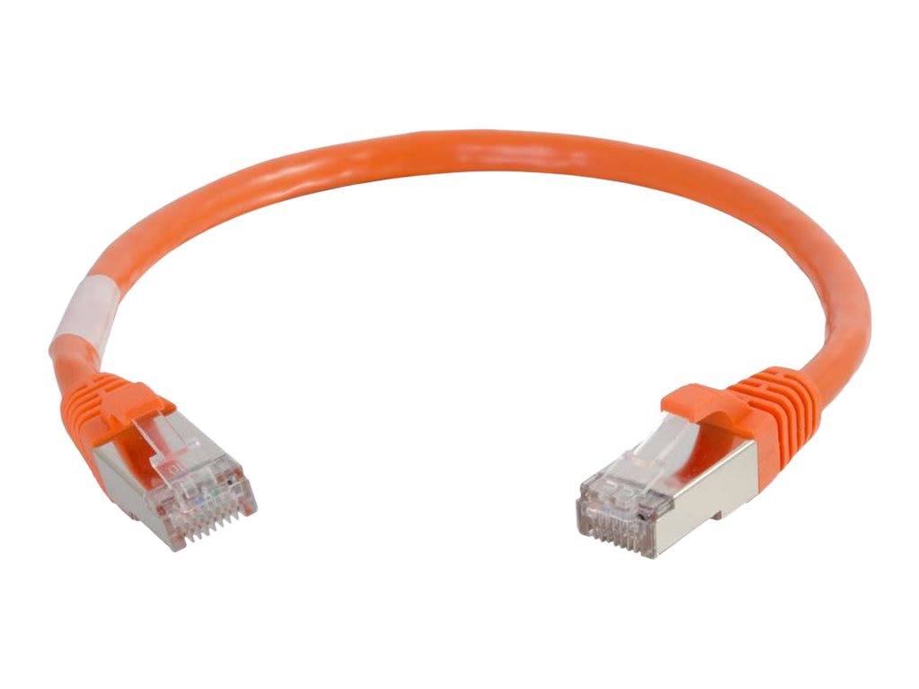 Thumbnail 2 of 4 for C2G 5ft Cat6 Snagless Shielded (STP) Ethernet Cable - Cat6 Network Patch Cable - PoE - Orange