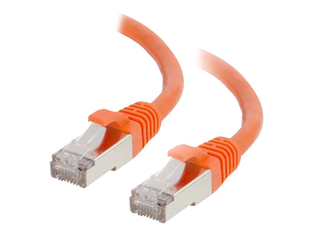 C2G 25ft Cat6 Snagless Shielded (STP) Ethernet Cable - PoE - Orange