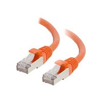 C2G 25ft Cat6 Ethernet Cable - Snagless Shielded (STP) - Orange - patch cab