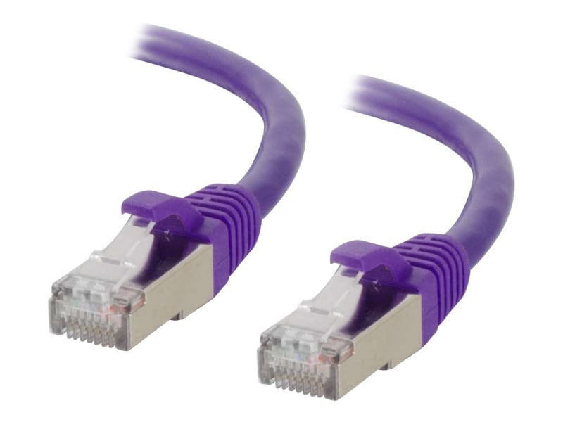 C2G 7ft Cat6 Snagless Shielded (STP) Ethernet Cable - Cat6 Network Patch Cable - PoE - Purple