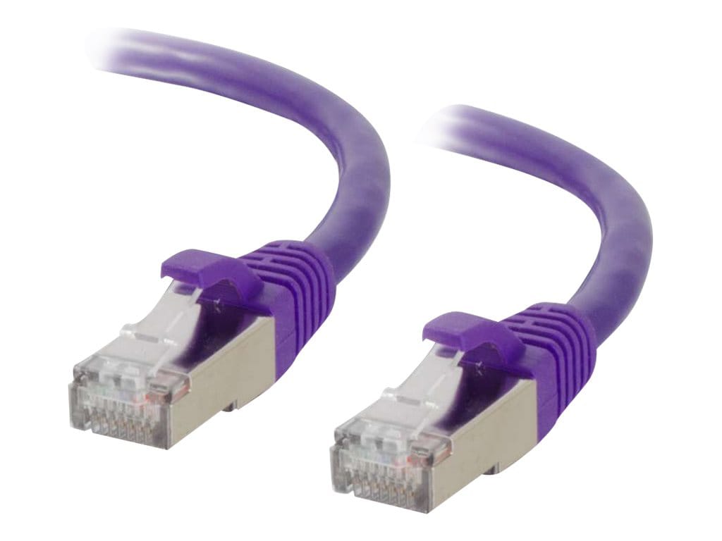C2G 10ft Cat6 Snagless Shielded (STP) Ethernet Cable - Cat6 Network Patch Cable - PoE - Purple