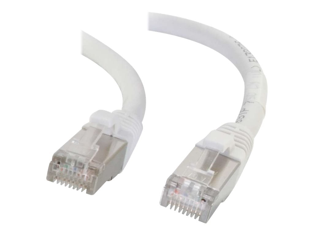 C2G 7ft Cat6 Snagless Shielded (STP) Ethernet Cable - Cat6 Network Patch Cable - PoE - White
