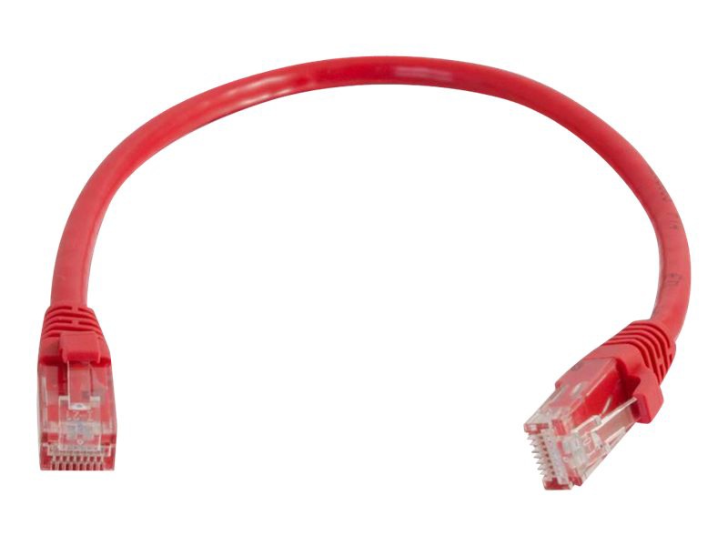 C2G 6in Cat5e Snagless Unshielded (UTP) Ethernet Cable - Cat5e Network Patch Cable - PoE - Red