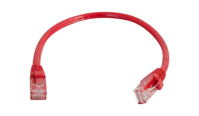 C2G 6in Cat5e Snagless Unshielded (UTP) Ethernet Cable - Cat5e Network Patch Cable - PoE - Red