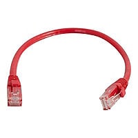 C2G 6in Cat5e Snagless Unshielded (UTP) Ethernet Cable - Cat5e Network Patch Cable - PoE - Red