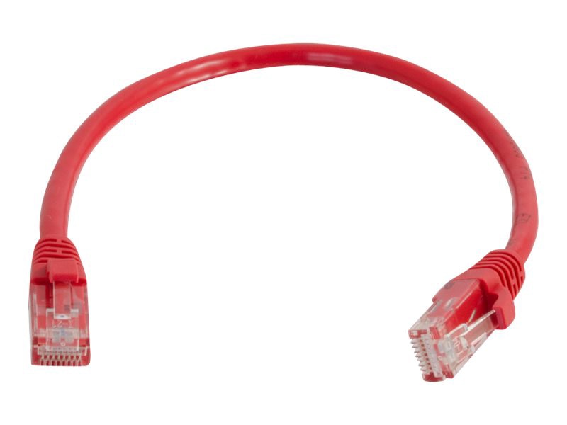 Thumbnail 2 of 3 for C2G 6in Cat6 Snagless Unshielded (UTP) Ethernet Cable - Cat6 Network Patch Cable - PoE - Red