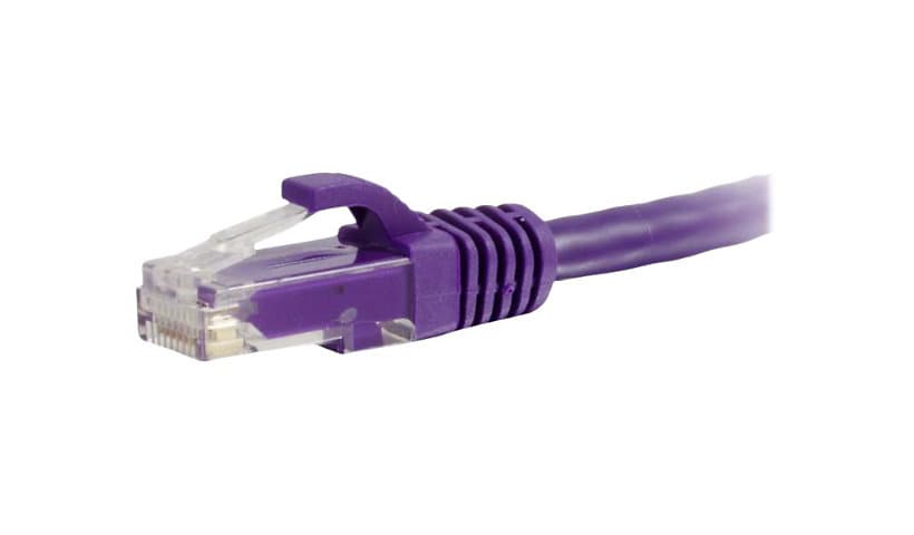 C2G 6in Cat6 Snagless Unshielded (UTP) Ethernet Cable - Cat6 Network Patch Cable - PoE - Purple