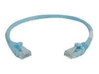 C2G 6in Cat6a Snagless Unshielded (UTP) Network Patch Ethernet Cable-Aqua -