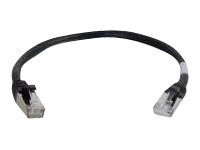 C2G 6in Cat6 Snagless Shielded (STP) Ethernet Cable - Cat6 Network Patch Cable - PoE - Black